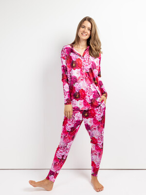 Pyjama Set “Cherry Royal” LANGARM allover