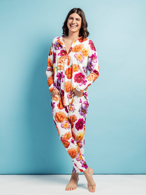 Pyjama Set “Cherry Royal” LANGARM sunnyorange