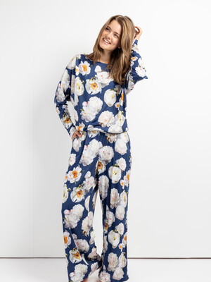 Pyjama Set “First Lady" LANGARM marine